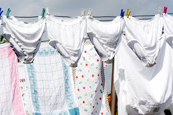 Wäscheleine mit Handtüchern - Foto: Helge May