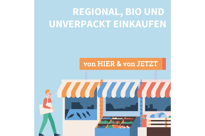 Regional, bio und unverpackt einkaufen - Grafik: NABU/Elisabeth Deim